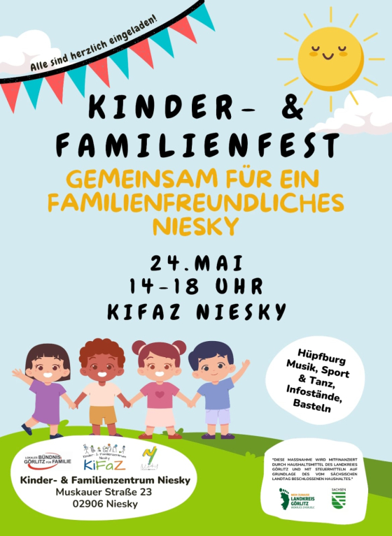 Kinder- und Familienfest 2025 im KiFaZ in Niesky am 24. Mai 2025